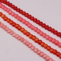 Synthetische Koralle Perle, Knopf -Form, DIY, keine, Länge:38 cm, verkauft von Strang