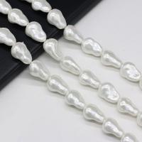 Бусины из натуральных белых ракушек, Shell Pearl, Каплевидная форма, DIY, белый, длина:Приблизительно 38 см, продается Strand