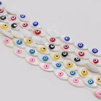 Fashion Evil Eye Beads, Shell, Horse Eye, DIY & evil eye pattern & single-sided Approx 38 cm 