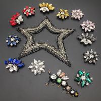 Sewing on Patch, Felt, with Glass Beads & Rhinestone, DIY 30mm 