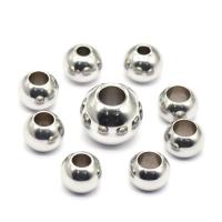 Stainless Steel Beads, Round, plated [