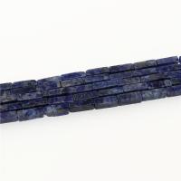 Бусины из содалита , содалит, Прямоугольная форма, полированный, DIY, голубой длина:39 см, продается Strand