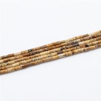 Landschafts-Jaspis Perlen, Bild Jaspis, Zylinder, poliert, DIY, gemischte Farben, 2x4mm, Länge:39 cm, verkauft von Strang