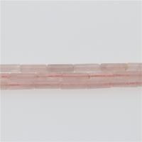 Бусы из природного розового кварца , розовый кварц, Столбик, полированный, DIY, розовый длина:39 см, продается Strand
