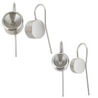 Stainless Steel Hook Earwire, Round, fashion jewelry & DIY & for woman, original color 