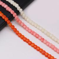 Natürliche Korallen Perlen, Koralle, Knopf -Form, DIY, keine, 3x6mm, Länge:ca. 38 cm, verkauft von Strang