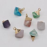 Gemstone Jewelry Pendant, Natural Stone, Rhombus, DIY 8-12mm 