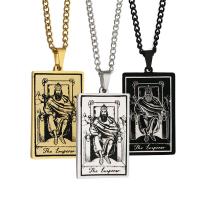 Stainless Steel Necklace, Square, plated, cross chain & fashion jewelry & for man .62 Inch 