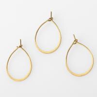 Brass Hoop Earring Components, for woman, original color 