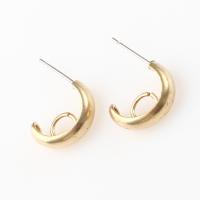 Brass Stud Earring, for woman, original color 