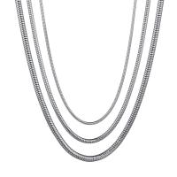 Cadena del collar de acero inoxidable, chapado, Bricolaje & diverso tamaño para la opción & cadena de la serpiente, más colores para la opción, Vendido por UD