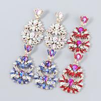 Zinc Alloy Rhinestone Drop Earring, fashion jewelry & for woman & with rhinestone 