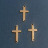 Stainless Steel Charm Connector, Cross, plated, fashion jewelry & Unisex 