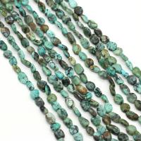 Naturelles perles Turquoise africaines, pepite, DIY, couleurs mélangées, 6-8mm cm, 50- Vendu par brin