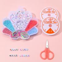 DIY Bracelet Beads Set, Acrylic, with Polypropylene(PP), with letter pattern, multi-colored 