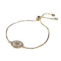 Cubic Zirconia Micro Pave Brass Bracelet, plated, Adjustable & fashion jewelry & micro pave cubic zirconia & for woman 230mm 