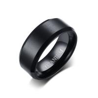 Titanium Steel Finger Ring, drawbench & for man, 8mm 