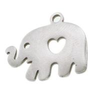 Stainless Steel Animal Pendants, Elephant, original color 
