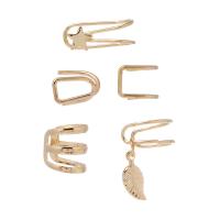Earring Cuff and Wraps, Zinc Alloy, plated, 5 pieces & fashion jewelry & for woman 