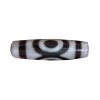 Abalorios Tibetanos Dzi de Ágata, Ágata Tibetana, Óvalo, de tres ojos & Bricolaje & 2-tono, 49x11mm, Vendido por UD