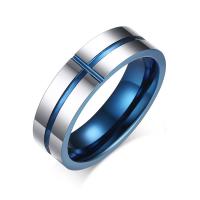 Tungsten Steel Finger Ring, polished & for man, 6mm 