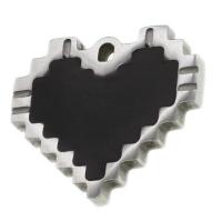 pendentifs de cœur en inox , acier inoxydable, coeur, couleurs mélangées Vendu par PC