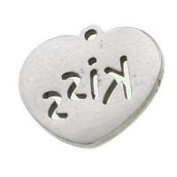 pendentifs de cœur en inox , acier inoxydable, coeur, couleur originale Vendu par PC