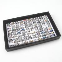 Anillos de Acero Inoxidable, unisexo, color mixto, 4x18mm-11x24mm, tamaño:5, 100PCs/Caja, Vendido por Caja