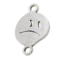 Stainless Steel Charm Connector, Round, original color 