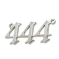 Stainless Steel Charm Connector, Number 4, original color 