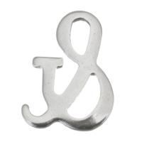 Stainless Steel Letter Pendant, DIY, original color 