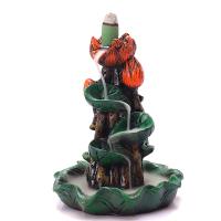 Incense Smoke Flow Backflow Holder Ceramic Incense Burner, Resin, plated, for home and office & durable 
