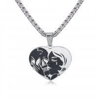 Stainless Steel Jewelry Necklace, Heart, Unisex .62 Inch 
