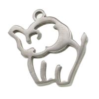 Нержавеющая сталь животных подвески, нержавеющая сталь, Слон, оригинальный цвет продается PC