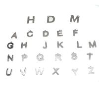 Edelstahl Buchstaben Anhänger, Alphabet-Buchstabe, originale Farbe, 17x10x1mm, verkauft von PC