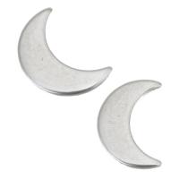 Bijoux Cabochon en acier inoxydable , lune, DIY, couleur originale Vendu par PC