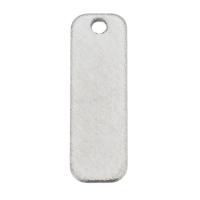 Stainless Steel Tag Charm, Rectangle, DIY original color Approx 0.5mm 