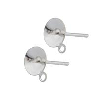 Sterling Silver Earring Stud Component, 925 Sterling Silver, platinum plated, DIY 