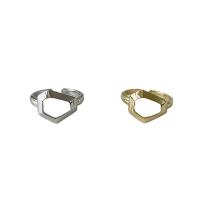 Brass Cuff Finger Ring, plated, Adjustable & for woman & hollow 