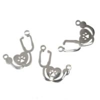 Stainless Steel Charm Connector, Stethoscope 