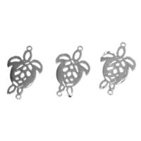 Stainless Steel Charm Connector, Turtle 