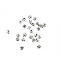 Bijoux de perles en alliage de Zinc , Rond, DIY, couleur originale, 4mm Vendu par sac