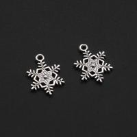 Zinc Alloy Christmas Pendants, Snowflake, original color, 18mm 