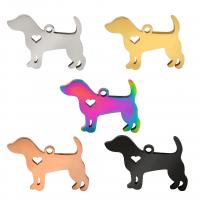 Stainless Steel Animal Pendants, Dog, plated, fashion jewelry & Unisex 