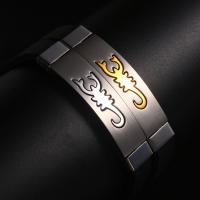 Stainless Steel Bracelet, with Rubber, Scorpion, for man, mixed colors cm 