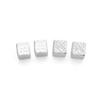 Sterling Silver Spacer Beads, 925 Sterling Silver, Square, plated, DIY 