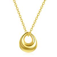 Stainless Steel Jewelry Necklace, with 1.96inch extender chain, Teardrop, plated, oval chain & for woman & hollow Approx 17.7 Inch 