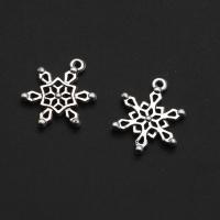 Zinc Alloy Christmas Pendants, Snowflake, original color, 20mm 