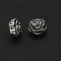 Perles en alliage de zinc de fleur, Rose, aucun trou, couleur originale, 12mm Vendu par sac