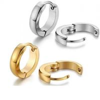 Stainless Steel Huggie Hoop Earring, plated, fashion jewelry & for woman 